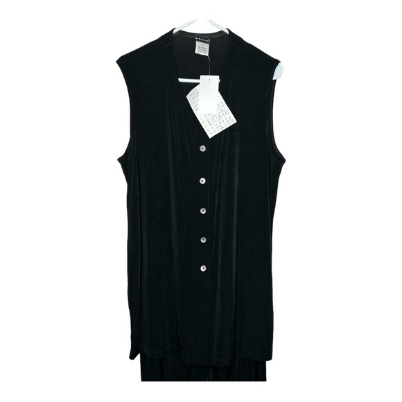 New Citiknit Women’s 2 Piece 1X Black Outfit BNWT Sleeveless - Picture 2 of 4